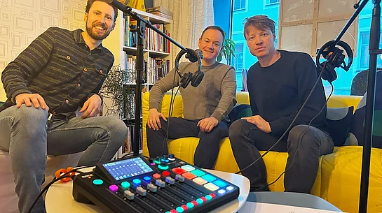 Die drei Podcaster Marc Schneider, Dirk Hladik und Lucas von Ramin