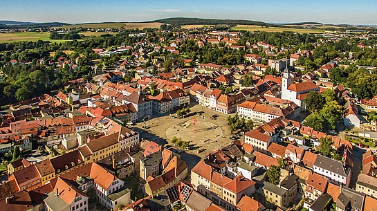 Luftbild vom Zentrum von Bischofswerda